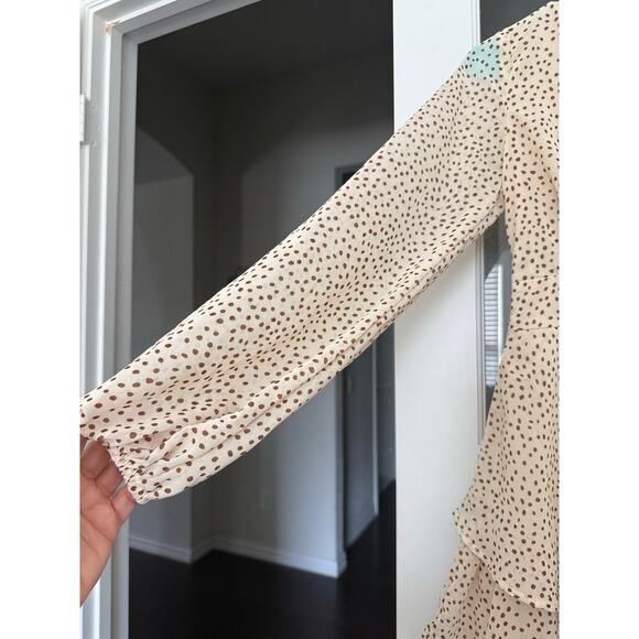 Japna Spring Polka Dot Ruffle Mini Dress size XS - Picture 7 of 10